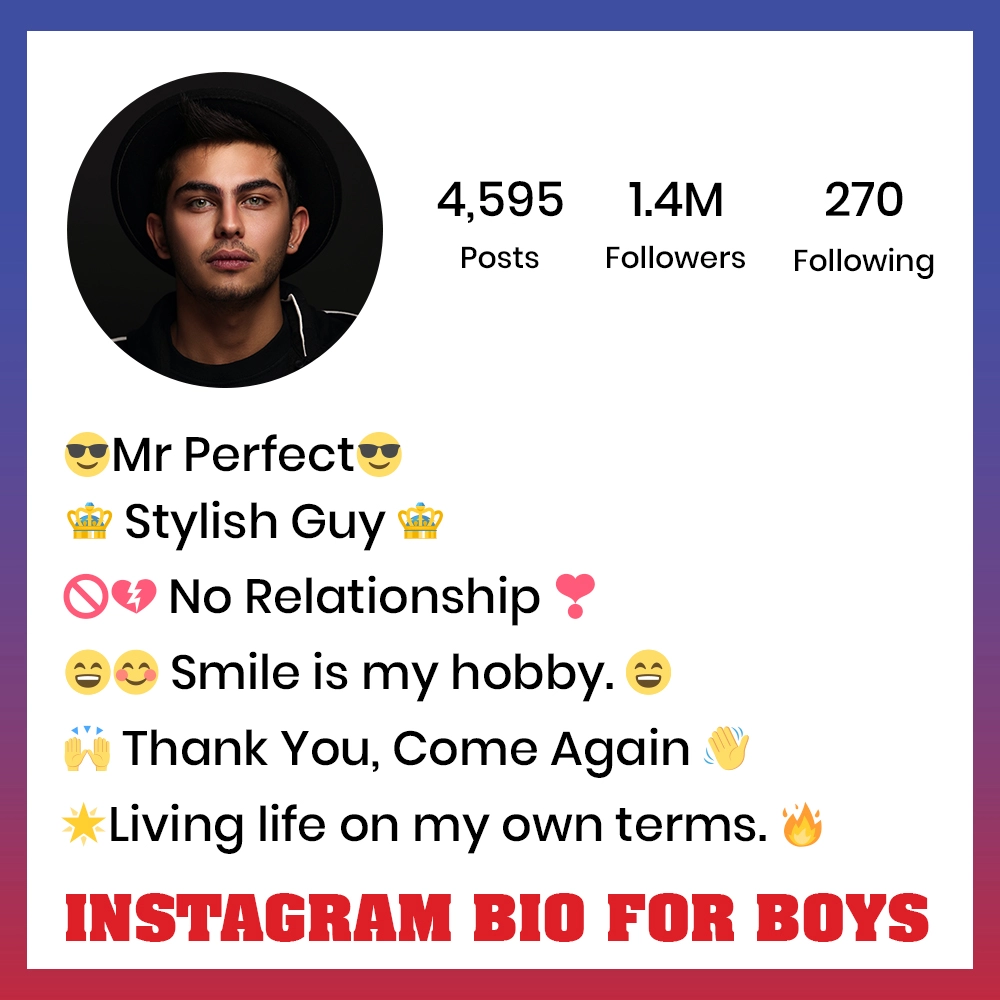 Instagram Bio for Boys